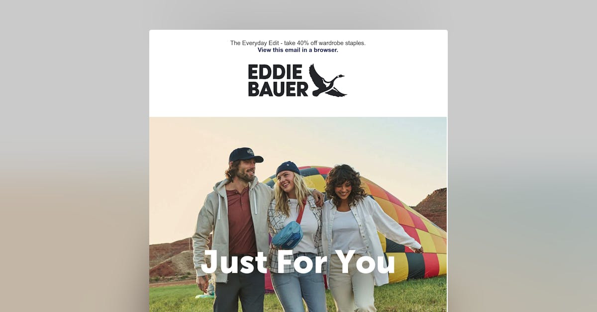Email Inspiration from Eddie Bauer Email Love