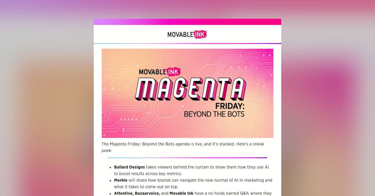 Email Inspiration from Movable Ink - Email Love