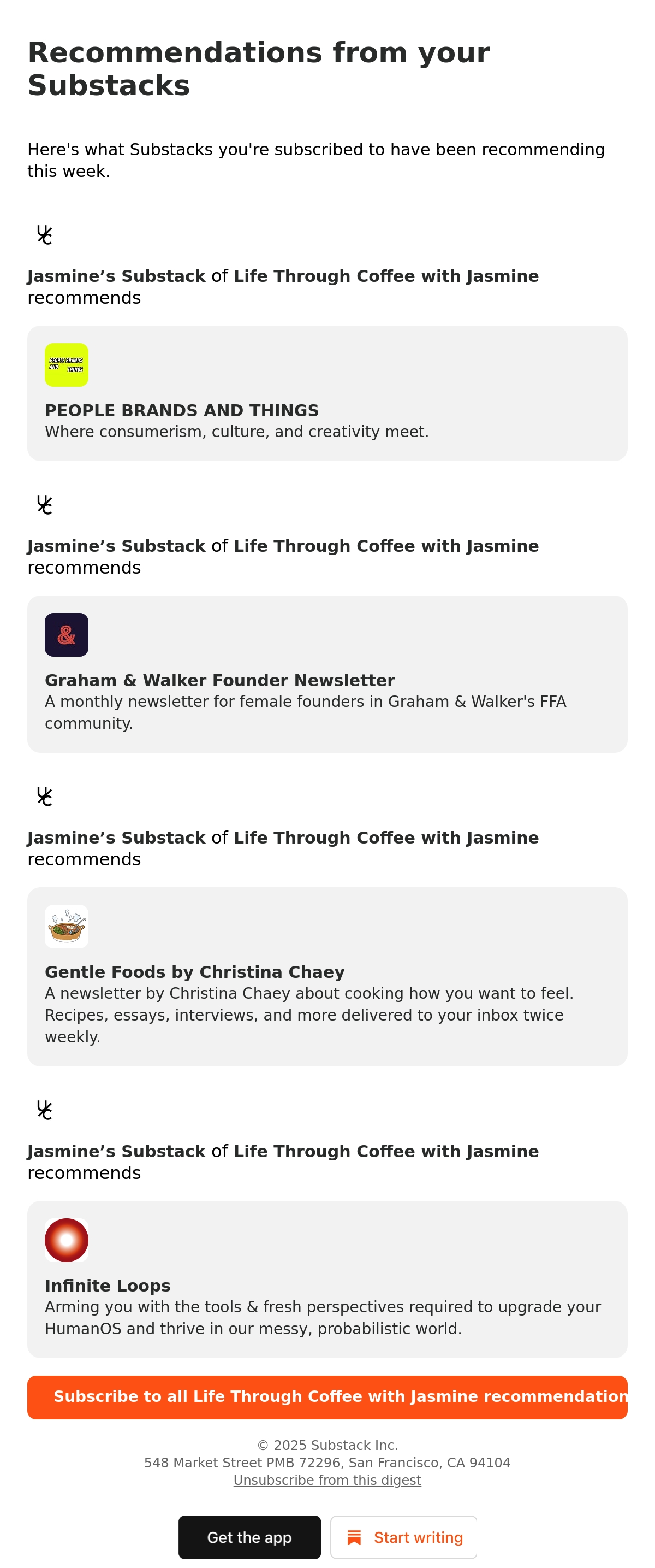 Email Inspiration from Substack - Email Love