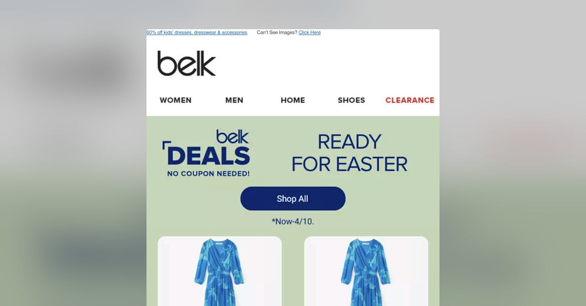 Email Inspiration from Belk Email Love
