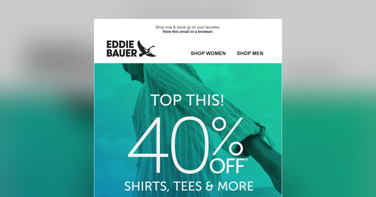 Email Inspiration from Eddie Bauer Email Love