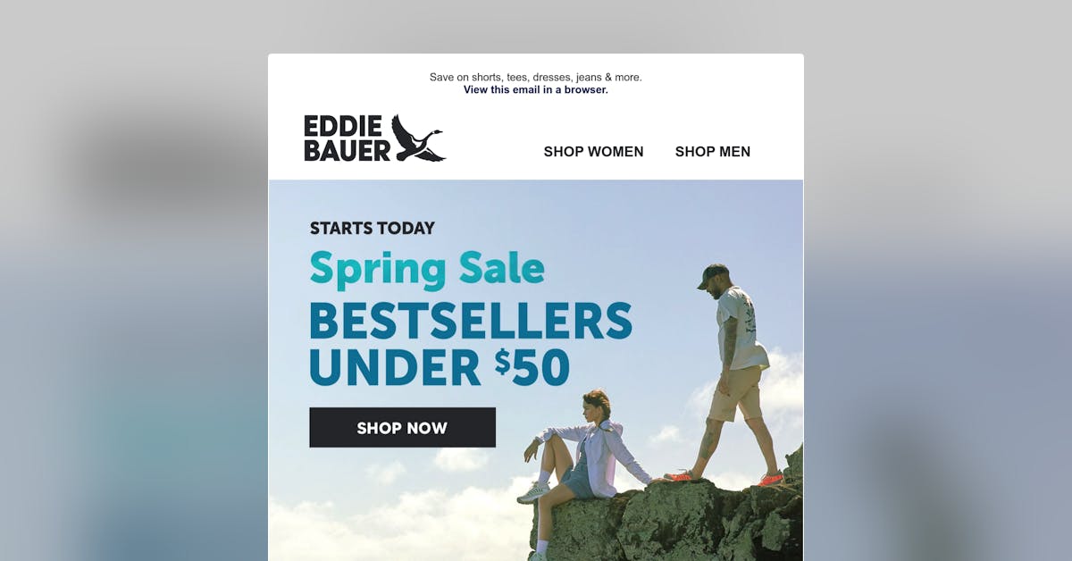 Email Inspiration from Eddie Bauer Email Love