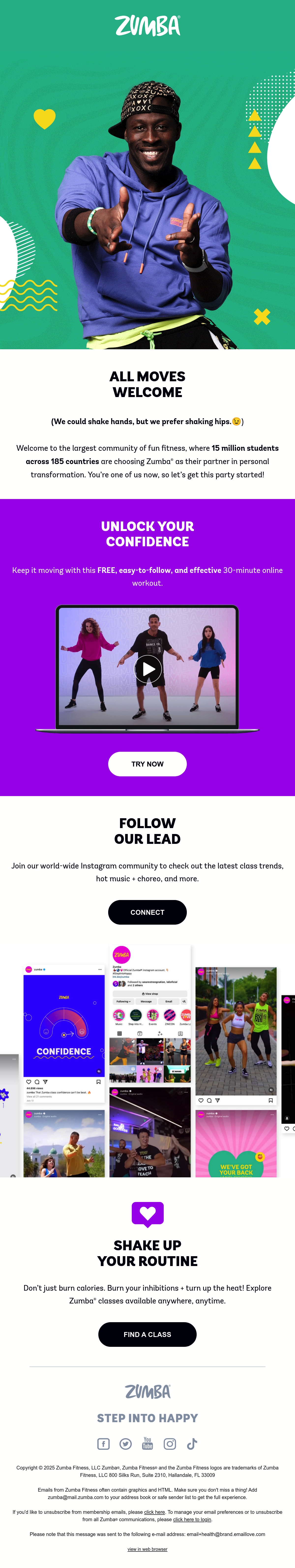 ZUMBA EMAIL intelligence overview